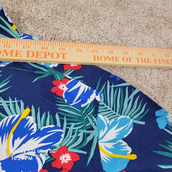 Cactus Man Floral Print Button Up Short Sleeve Casual Shirt Slim Fit M - Picture 4 of 8